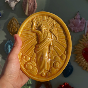 Medaglione della "Resurrezione di Cristo” in ceramica (XL)