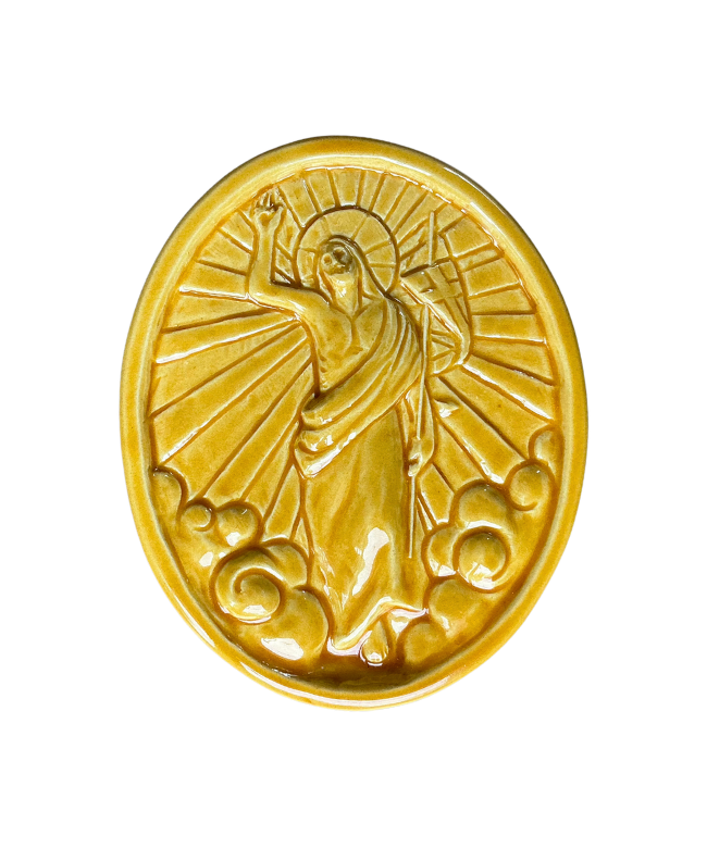 Medaglione della "Resurrezione di Cristo” in ceramica (XL)