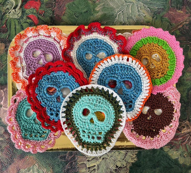 Sottobicchiere crochet “Santa Muerte”