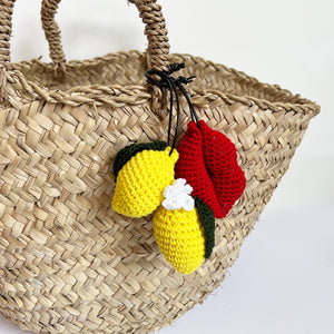 Decorazione crochet "Grappolo di limoni"