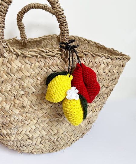 Decorazione crochet "Grappolo di limoni"