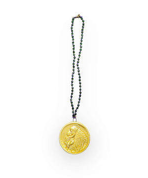 Collana nodino con ciondolo ceramica "Sant'Antonio da Padova"