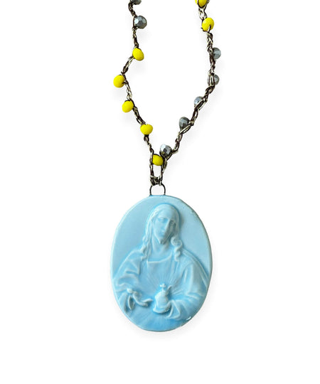 Collana crochet "Sacro cuore di Gesù"