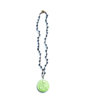 Collana crochet con ciondolo ceramica "Sant'Antonio da Padova"