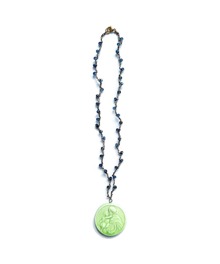 Collana crochet con ciondolo ceramica "Sant'Antonio da Padova"