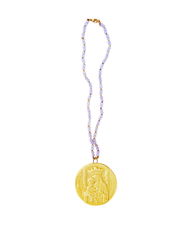 Collana con ciondolo ceramica "Madonna delle Grazie"