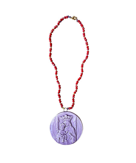 Collana con ciondolo ceramica "Madonna delle Grazie"