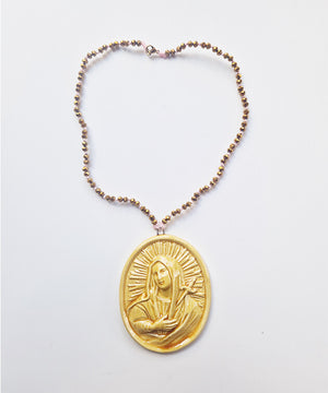 Collana con ciondolo ceramica "Madonna Addolorata"