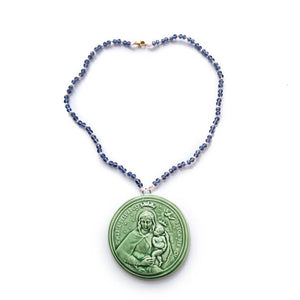 Collana con ciondolo ceramica "Madonna dell'Arco"