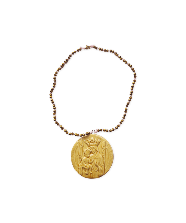 Collana con ciondolo ceramica "Madonna delle Grazie"
