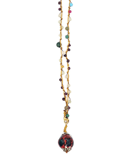 Collana "PENDO" con pietre dure e ceramica