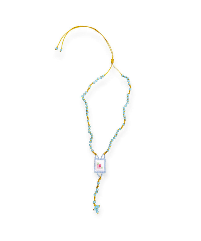 Collana rosario regolabile con perline