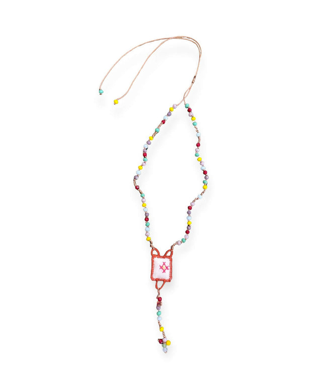 Collana rosario regolabile con perline