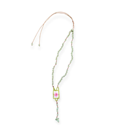 Avalaya Collana in corda di cotone con perline in resina graduata rosa pastello/lavanda/grigio/40 cm – 48 cm L/regolabile Avalaya Collana in corda di cotone con perline in resina graduata rosa pastello/lavanda/grigio/40 cm – 48 cm L/regolabile
