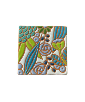 Mattonella in ceramica - tecnica cuerda seca