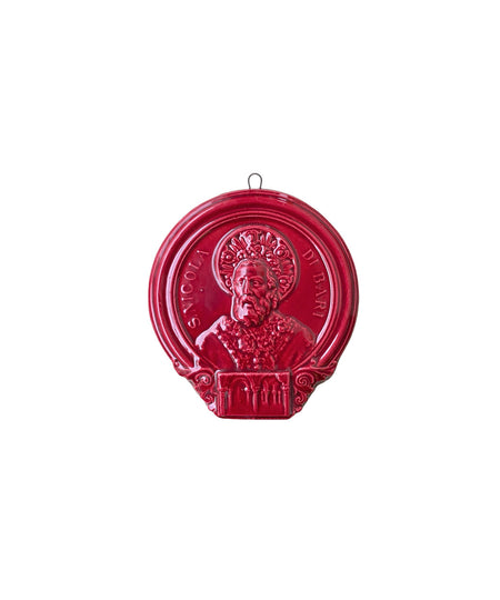 Medaglione “San Nicola di Bari con Cripta” in ceramica (S)