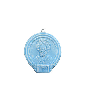 Medaglione “San Nicola di Bari con Cripta” in ceramica (S)