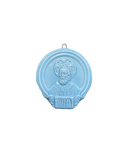Medaglione “San Nicola di Bari con Cripta” in ceramica (S)