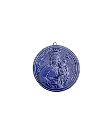 Medaglione “Madonna dell'Arco” in ceramica (S)