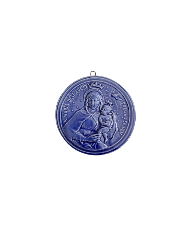 Medaglione “Madonna dell'Arco” in ceramica (S)