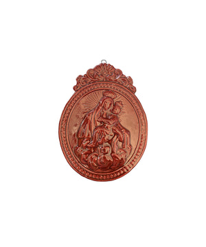 Medaglione “Madonna del Carmine” in ceramica (L)