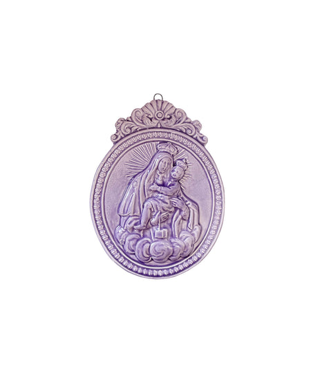 Medaglione “Madonna del Carmine” in ceramica (L)