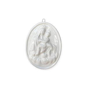 Medaglione “Madonna del Carmine” in ceramica (M)