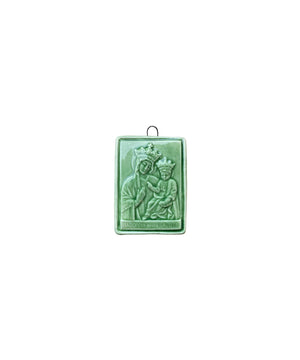 "Sant'Antonio da Padova" glazed ceramic medallion
