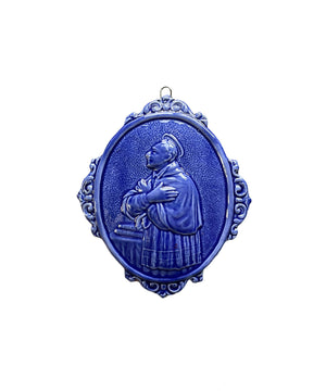 Medaillon aus glasierter Keramik "Sant'Antonio da Padova".