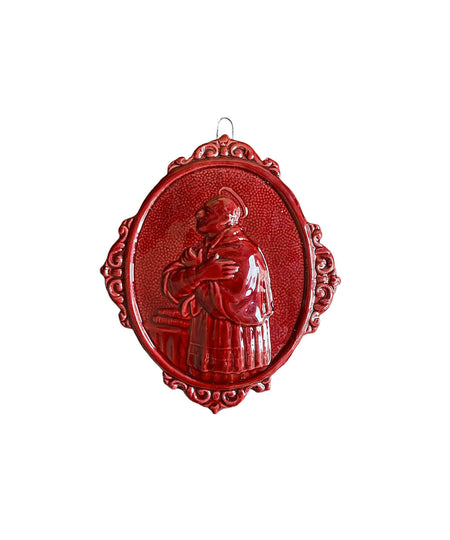 Medaglione “San Carlo Borromeo” in ceramica (M)