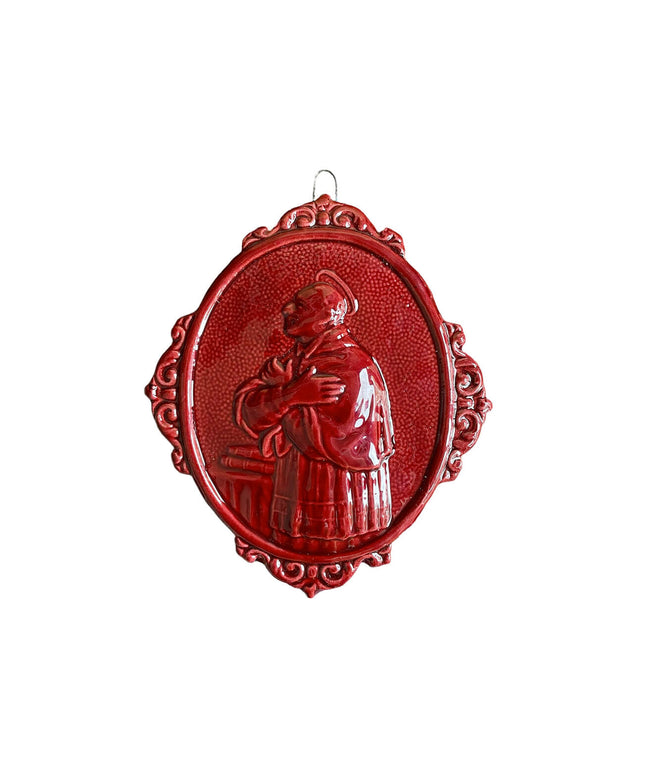 Medaillon aus glasierter Keramik "Sant'Antonio da Padova".