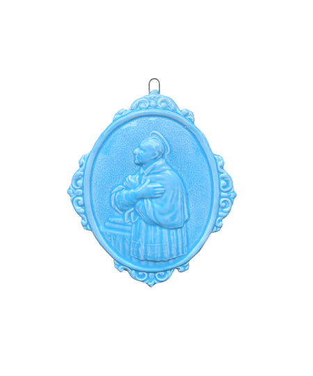 Medaillon aus glasierter Keramik "Sant'Antonio da Padova".