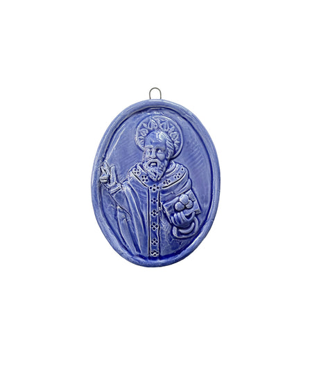 Medaglione “San Nicola di Bari” in ceramica (M)