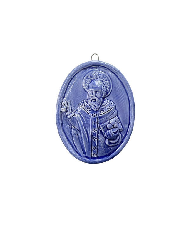 Medaglione “San Nicola di Bari” in ceramica (M)