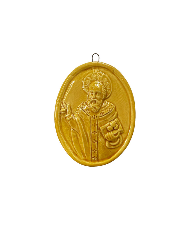Medaglione “San Nicola di Bari” in ceramica (M)