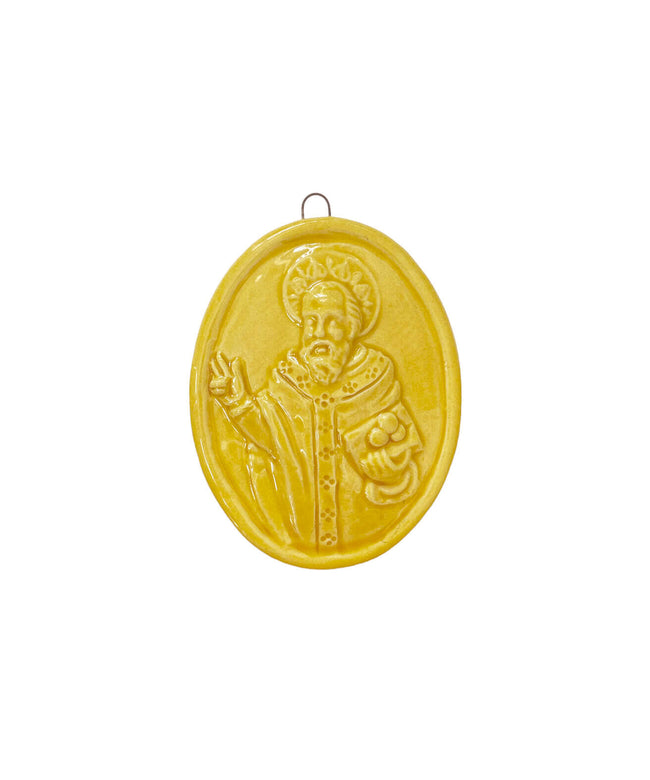 Medaglione “San Nicola di Bari” in ceramica (M)