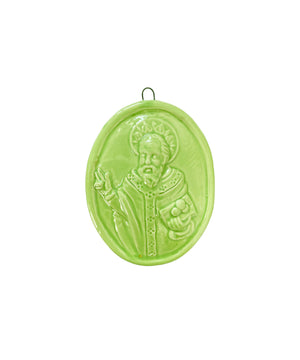 Medaglione “San Nicola di Bari” in ceramica (M)