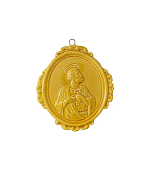Medaillon aus glasierter Keramik "Sant'Antonio da Padova".
