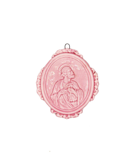 Medaillon aus glasierter Keramik "Sant'Antonio da Padova".