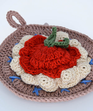 Presina da cucina crochet “Orecchiette col sugo”