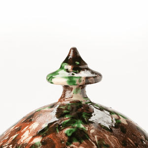 Tureen with ceramic lid, marble effect