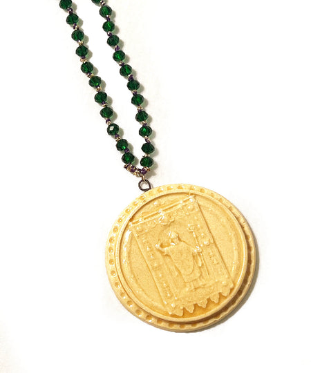 Collana nodino con ciondolo ceramica "Sant'Oronzo"
