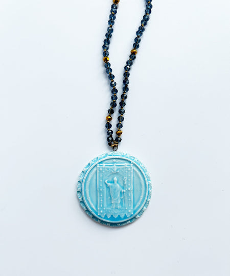 Collana nodino con ciondolo ceramica "Sant'Oronzo"