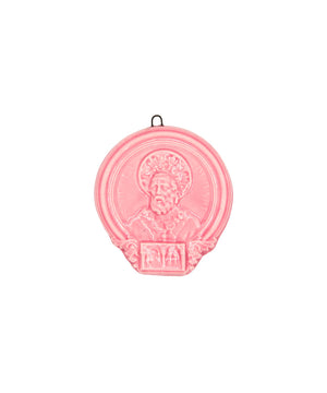 Medaglione “San Nicola di Bari con Cripta” in ceramica (S)