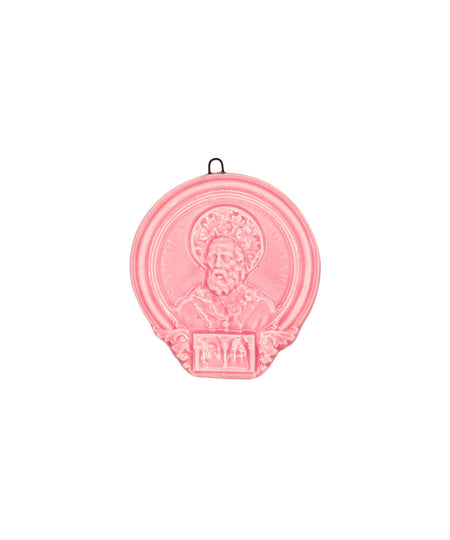 Medaglione “San Nicola di Bari con Cripta” in ceramica (S)