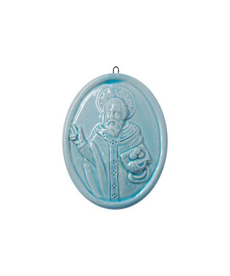 Medaglione “San Nicola di Bari” in ceramica (M)