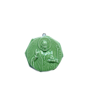 Medaglione “San Nicola di Bari” in ceramica (XS)