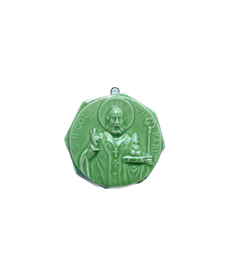 Medaglione “San Nicola di Bari” in ceramica (XS)