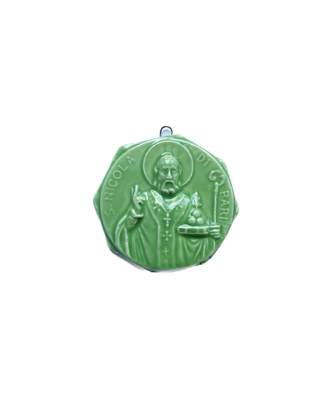 Medaglione “San Nicola di Bari” in ceramica (XS)