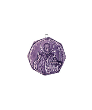 Medaglione “San Nicola di Bari” in ceramica (XS)